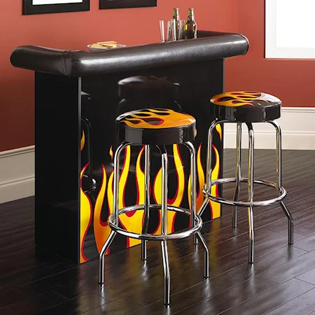 Hot Rod Bar and Two Swivel Stools